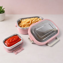 Qunic Stainless Steel Snack Lunch Box (With Small Box)
