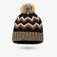 Winter Woolen Knitted Black Inside Fur Beanie Cap (1 Pc / Mix Design & Color)