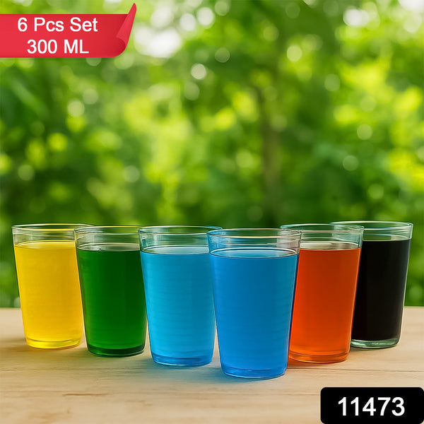 Apex Pyramid Ringo Plastic Glass – 300ml Approx | Durable, Crystal-Clear Tumbler