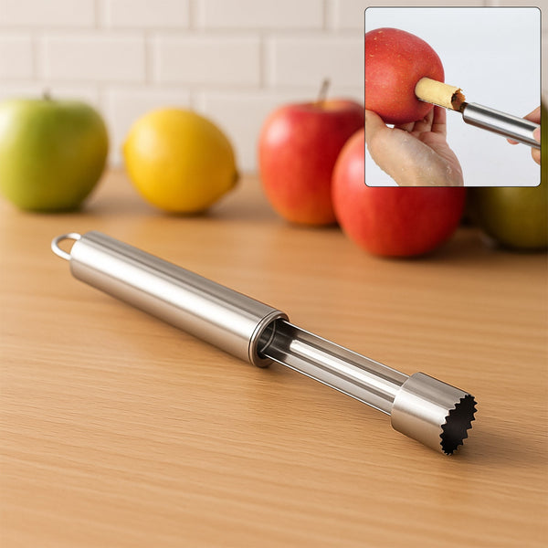 Fruit Core Stainless Steel Set, Core Remover for Apple and Pear, Kitchen Prep Tool Fruit Core Remover Tool with Soft Handle, Apple Corer Stainless Steel, Kitchen Gadget Dishwasher Safe